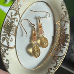 Autumnal Earrings - Citrine, Opal, Peach Moonstone, Yellow Sapphire and Topaz - Gold Filled - Handmade