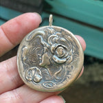 Goddess Pendant - Sterling Silver - Art Nouveau - Antique