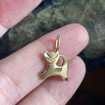 Cat Pendant - 14k Gold - Vintage