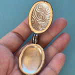 Ornate Swirling Locket - Sterling Silver - Vintage