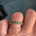 Emerald Eternity Band - 14k Gold - Vintage