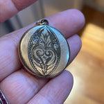 Ornate Paste Victorian Locket - Gold Filled - Antique