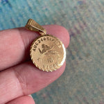 Virgo Pendant - Zodiac Pendant - 14k Gold - Vintage