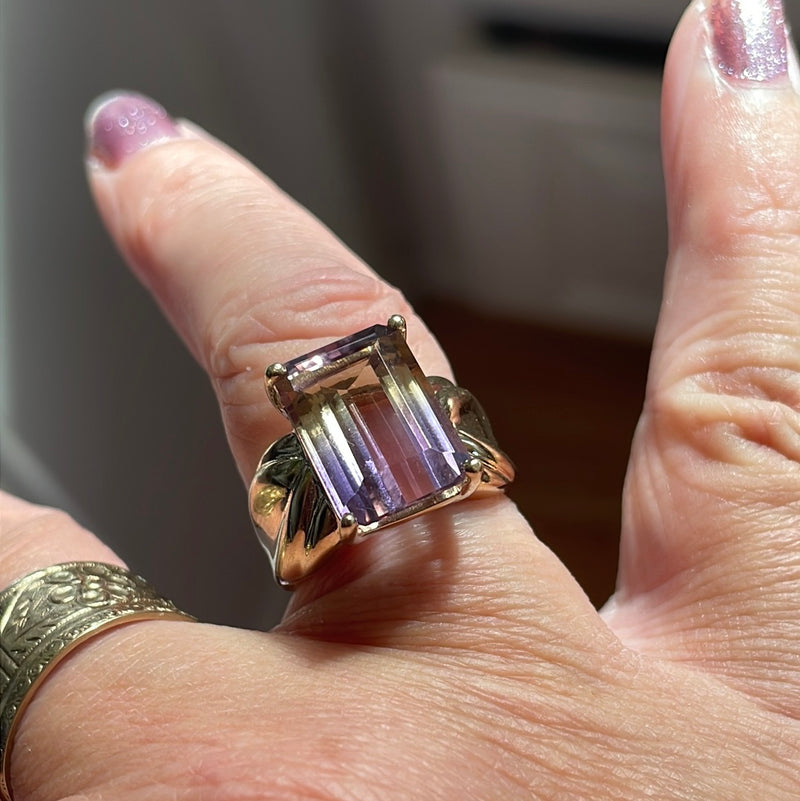 Ametrine Ring - 10k Gold - Vintage