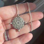 Medallion Pendant - Sterling Silver - Vintage