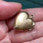 Engraved Heart - Gold Filled-  Vintage Locket