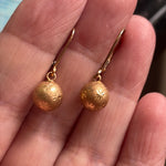 Starry Orb Earrings - 14k Gold - Vintage