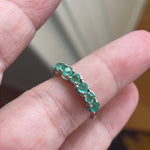 Emerald Eternity Band - 9k Gold - Vintage