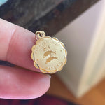 Pisces Pendant - Zodiac - 14k Gold - Vintage