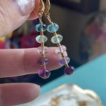 Ocean Rainbow Earrings - Fluorite - Gold Filled - Handmade