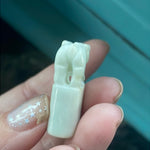 Foo Dog Pendant - Carved Jade - Vintage (price is for 1)