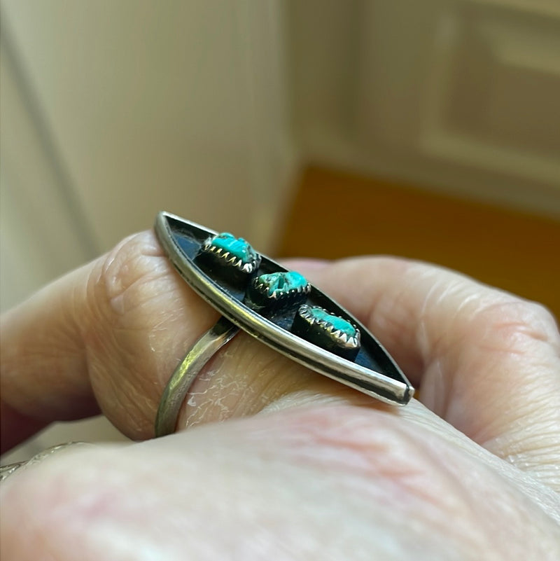 Turquoise Ring - Sterling Silver - Vintage