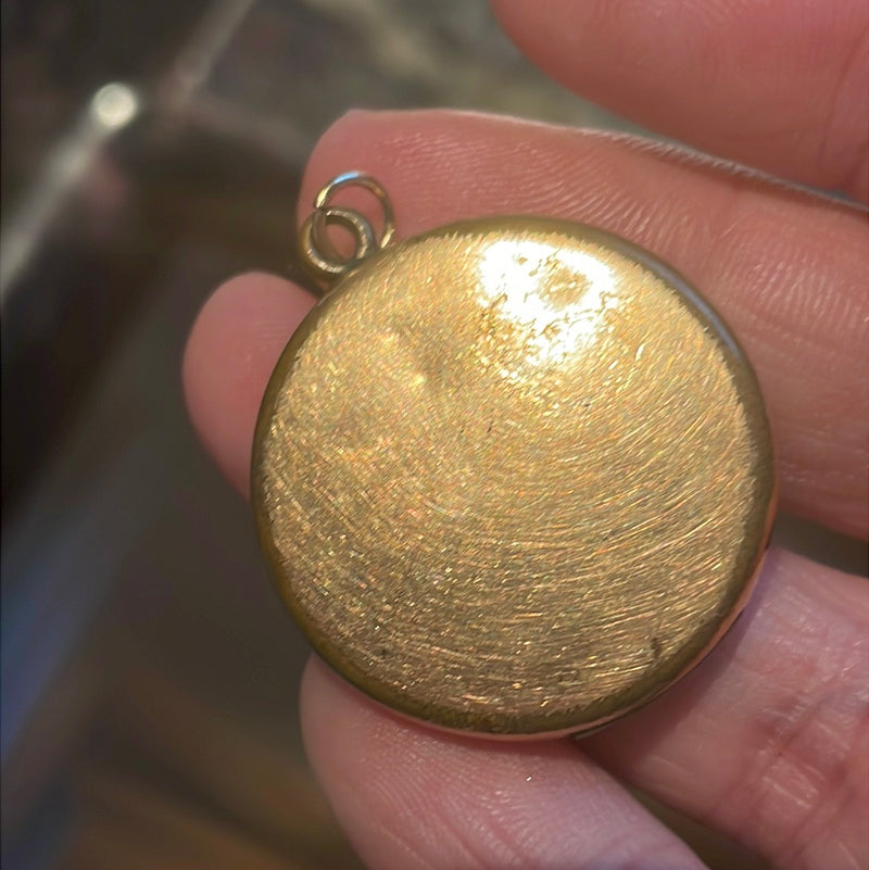 Ornate Paste Victorian Locket - Gold Filled - Antique