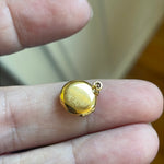 Dainty Round Flower Locket - Gold Filled - Vintage