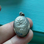 Flower Locket - Sterling Silver - Vintage