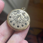 Shooting Star Locket - Gold Filled - Antique