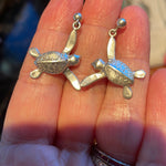 Sea Turtle Earrings - Sterling Silver - Vintage