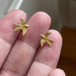 Bird Stud Earrings - 9k Gold - Vintage