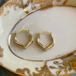 Triangle Hoop Earrings - 14k Gold - Vintage