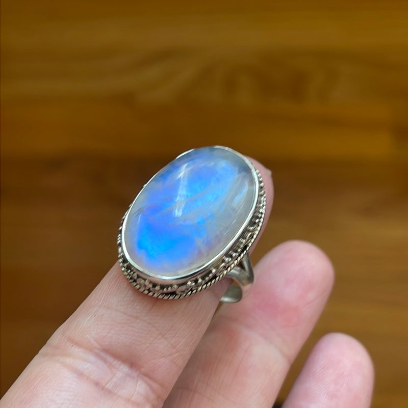 Moonstone Ring - Sterling Silver - Modern