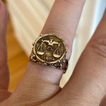 Libra Ring - Zodiac - 14k Gold - Vintage