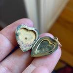 Heart Star Locket - Paste - Gold Filled - Vintage