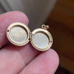 Dainty Round Locket - Gold Filled - Vintage