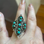 Turquoise Ring - Sterling Silver - Vintage