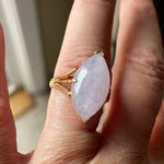 Lavender Jade Ring - 14k Gold - Vintage