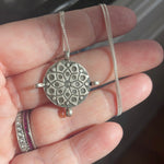 Medallion Pendant - Sterling Silver - Vintage