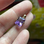 Amethyst Pendant - 10k Gold - Vintage