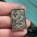 Dragon Pendant - Sterling Silver - Vintage