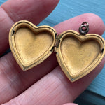 Engraved Heart - Gold Filled-  Vintage Locket