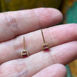 Ruby Stud Earrings - 14k Gold - Vintage