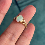 Opal Filigree Ring - 10k Gold - Vintage