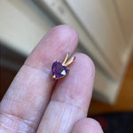 Amethyst Heart Pendant - 14k Gold - Vintage