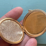 Engraved Flower Locket - Gold Filled - Vintage