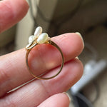 Pearl Cluster Ring - 10k Gold - Vintage