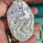 Carved Lavender Jade Piece - Could be turned into Pendant