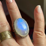 Moonstone Ring - Sterling Silver - Modern