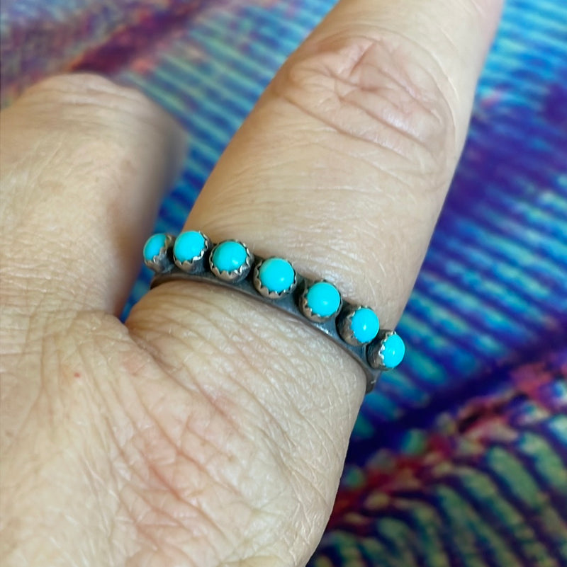 Turquoise Band - Sterling Silver - Vintage