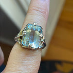 Aquamarine Ring - Sterling Silver - Vintage