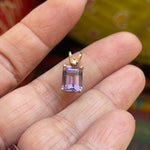 Amethyst Diamond Pendant - 14k Gold - Vintage