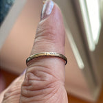 Dainty Striped Band - 10k Gold - Vintage