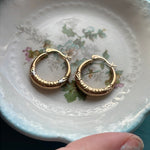 Mum Hoop Earrings - 9k Gold - Vintage