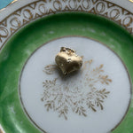 Puffy Starry Heart Pendant - 14k Gold - Vintage