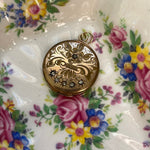 Floral Star Locket - Gold Filled - Antique