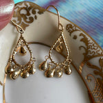 Drop Earrings - Chandelier- 14k Gold - Vintage