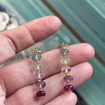 Ocean Rainbow Earrings - Fluorite - Gold Filled - Handmade