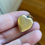 Heart Star Locket - Paste - Gold Filled - Vintage